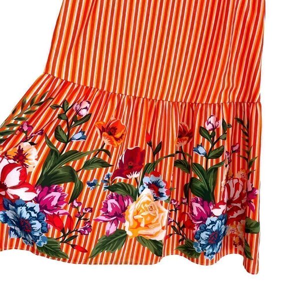 Tropical Stripes and Floral Maxi Dress - Picture 9 of 9